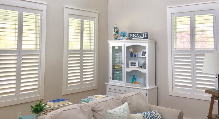 Jacksonville Florida shutters in living room